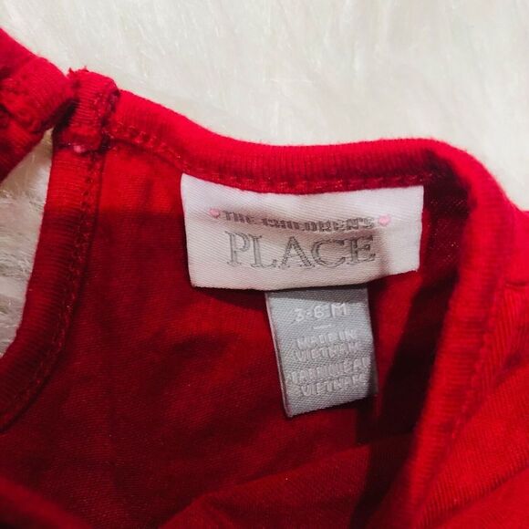 The Childrens‎ Place Tutu Christmas Holiday Dress Long Sleeve Red 3-6 Months - Picture 5 of 9